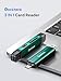 Dockteck SD Card Reader, 5G Super Speed USB3.0 SD/TF Card Reader, 3-Slot USB A/C to SD/Micro SD/USB A Memory Card Reader for UHS-I SD/Micro SD/SDHC/SDXC/MMC, Support OTG for Plug&Play,Green
