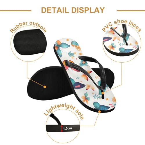 Butterfly Men's & Women's Classical Beach Rubber Sandal Flip Flop Comfortable Slipper 214B28012