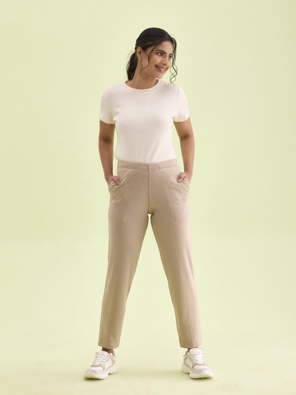Image of GO COLORS Solid Ultra Warm Kurti Pant for Women | Mid Rise, Warm tech