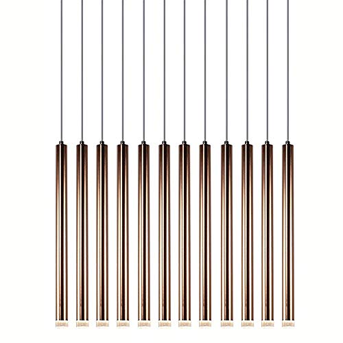 Plafonnier LED 3W aluminium or rose suspension tube salle à manger