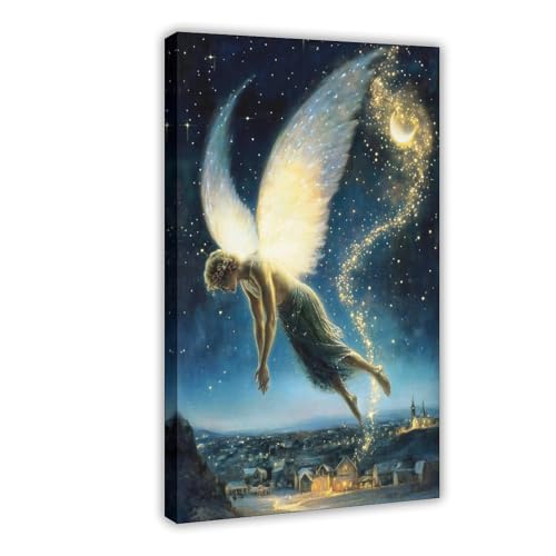 Hypnos, póster artístico de lienzo con diseño de El Dios del Sueño, decoración de dormitorio, paisaje, oficina, habitación, regalo, 20 x 30 cm