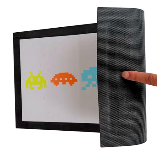 Paillasson retro gaming 8 bits Pixel Invaders gris 75x50 - 5