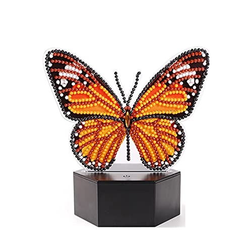 5D DIY Diamond Painting Kits Lampe, LED Luminaires 5D Full Drill USB Veilleuse 7 Couleurs Mignon Animal DIY Diamant Painting Lamp Enfants Cadeaux (Style 08) Cover