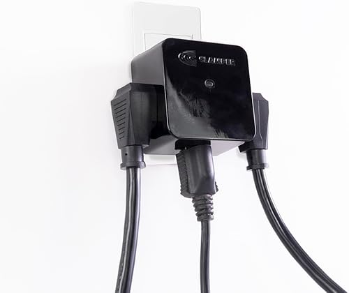 Clamper Protector de sobretensiones de 3 tomas, 1800 julios, 1875 W, para TV, PC, Xbox, PS5, refrigeradores y otros electrodomésticos (protector de