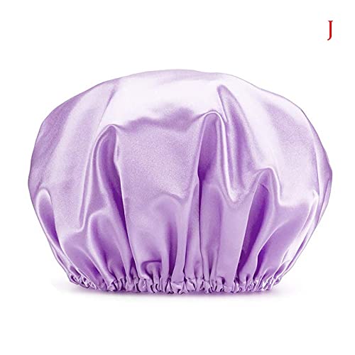 Shower Cap Home Waterproof shower cap swimming hats hotel elastic shower cap Hair cover products Bath products Bath s different colors Hot Bath Cap (Color : J)