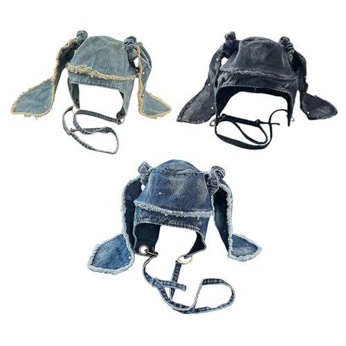 Bonnet long oreilles de lapin pour masquer les imperfections de coiffure avec style hip-hop - 7