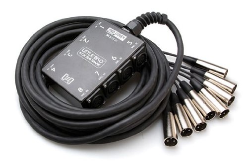 Hosa Proconex Little Bro' Sub Snakes Xlr X 8 - (50 Feet) (Black) (8 Channel) & Furman Power Conditioner (Ss6B) Black #TOP1