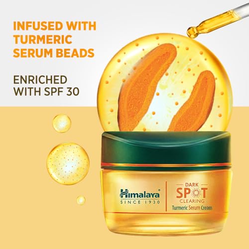 Image of Himalaya Turmeric Serum Cream | Niacinamide + Glycolic Acid + Vitamin E | Clears dark spots for glowing skin in 1 week | 50gm