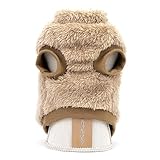 SMALLLEE_LUCKY_STORE Haustier-Sherpa-Fleece-Pullover Weste Rollkragenpullover mit D-Ring weiches Sweatshirt für kleine Hunde Katzen, Welpen Yorkie Chihuahua warme Herbst-Winterkleidung, Braun, M