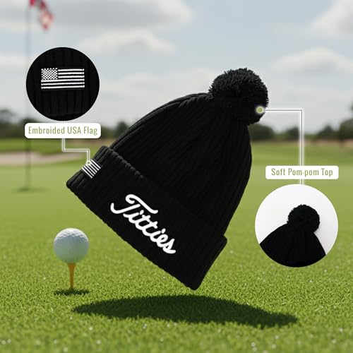 Image of Curves & Clubs Titties Golf Hat - Funny Golf Hat, Titties Hat - Funny American Hat - One-Size-Fits-All - Men's Gifts