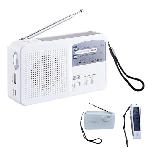Radio de camping pour randonnée et voyage avec réception FM/AM et lampe de poche
