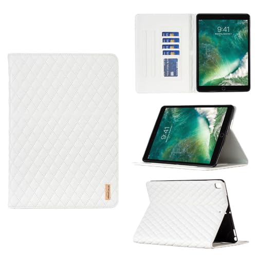 Étui portefeuille iPad 5e génération 9.7 2017 blanc housse cuir rabat