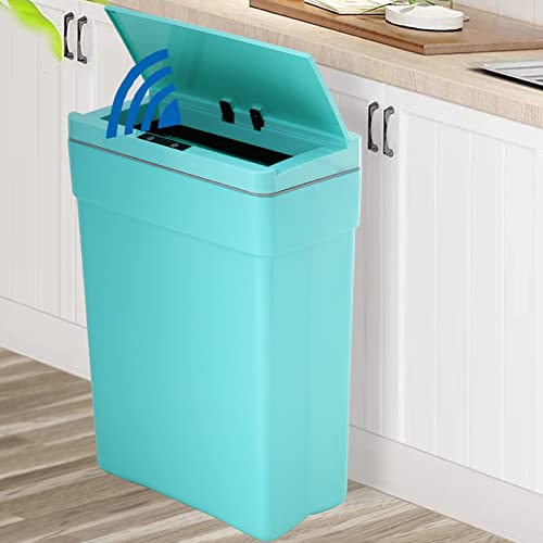 Caneca de basura rectangular con sensor automático azul 13 gal