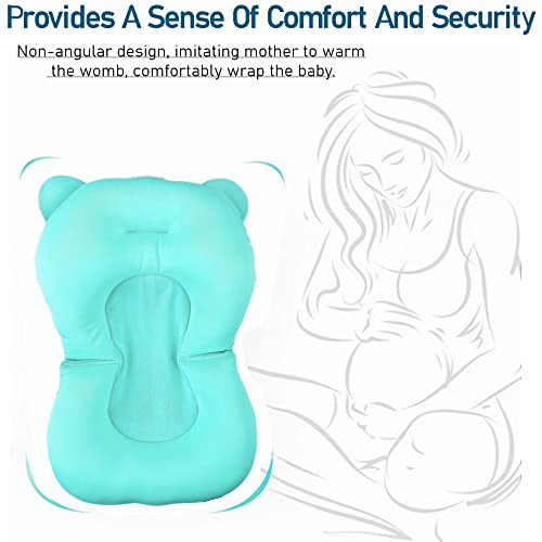Image of Infant Baby Bath Cushion Bathtub Support Infant Baby Shower Seat Bather Foam Floating Soft Bath Pillow Bathtub Insert Tray Non-Slip Portable Newborn Shower Bath Mat for Baby 0-12 Months