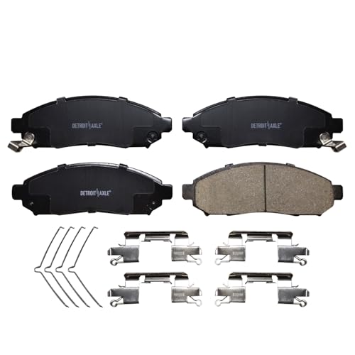 Image of Detroit Axle - Front Ceramic Brake Pads for 2011-2013 Nissan Leaf, Ceramic Brake Pads with Hardware 2012 Replacement