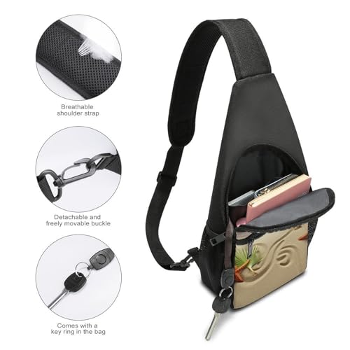 Morrales Sling Bag Starfish con Palmeras para Senderismo miniatura 4