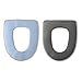 XGzhsa Funda para Asiento de Inodoro, 2 Piezas de Cojines Gruesos en Forma de U para Asiento de Inodoro, Cojín Suave Lavable para la Mayoría de los Inodoros (azul, gris oscuro)