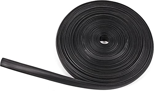 CR-MOESANCO® Abdeckband für Wohnwagen 12 mm + Montagedüse für Wohnmobil-Profil, Schraubenschutz (schwarz)