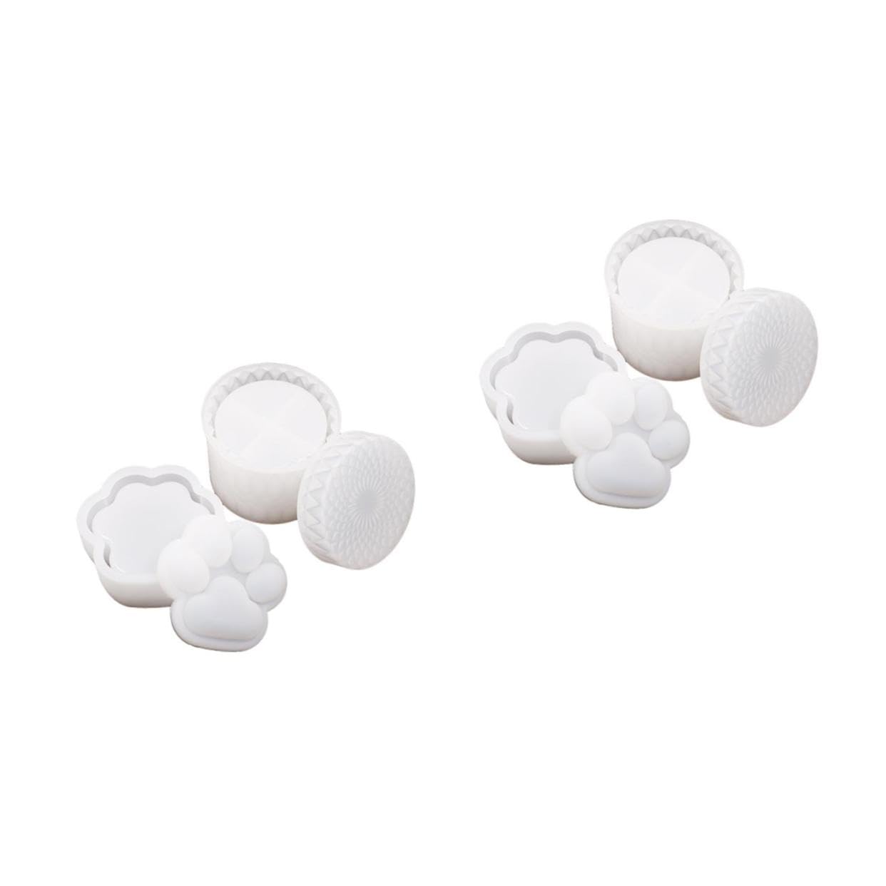 Moule silicone boîte de rangement patte de chat anti-bulles pour bijoux