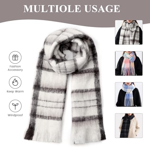 Winter Scarf for Women in Winter, Mohair Vintage Scarf for Women and Men, Long Pashmina Shawl and Wrap2