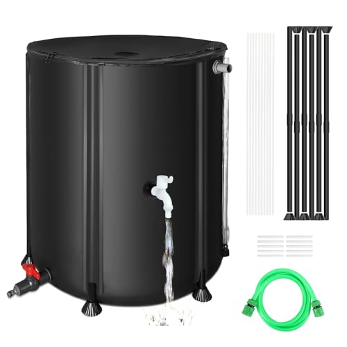 YAFF 53‑Gallon Collapsible Rain Barrel with Filter & Spigot
