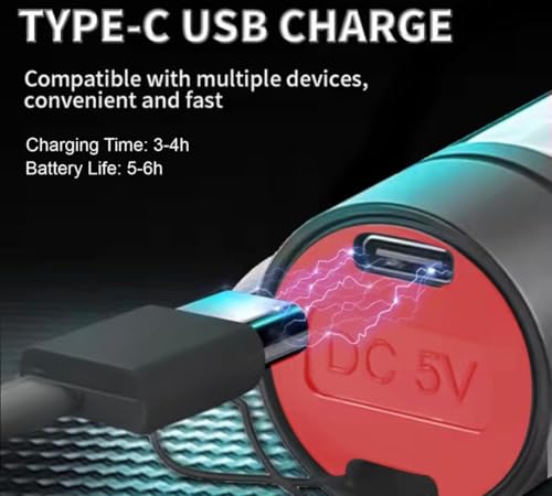 Image of RL-M34 High Power 100W LED Torch Light | Rechargeable Battery | 6 Lighting Modes | Telescopic Zoom Flashlight | Type-C Charging for Night & Outdoor Use