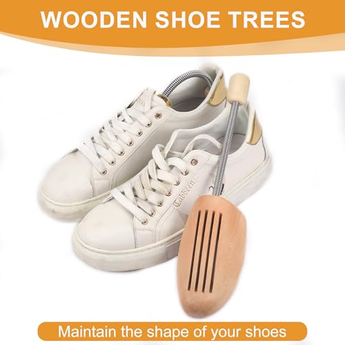Schuhspanner Damen & Herren, Hochbelastbar Schuhspanner Holz, Edelstahlfeder Shoe Stretcher Feuchtigkeitsaufnahme und Trocknung, Schuhstrecker, Schuh Spanner für Stiefel Oder Sneaker Geeignet