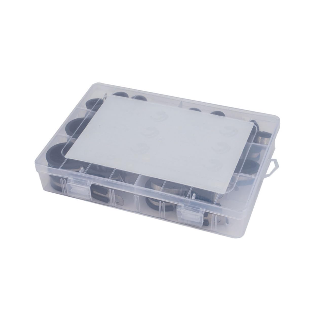 ARTIBETTER 42 Pcs Stainless Cable Clamp Set Rubber Padding Saltwater Resistant Clamp for Automotive Industrial and Marine Applications