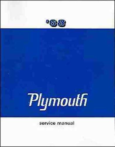 Factory Shop - Service Manual for 1968 Plymouth Barracuda - Belvedere - GTX - Fury - RoadRunner - Satellite - Sport Fury - Satellite