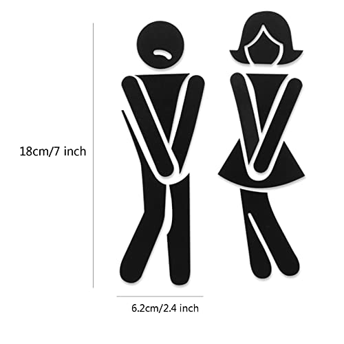 Letrero de identificación de baño, Letrero de Aluminio para baño de Hombres y Mujeres, Letrero/Cartel para Puerta de baño, para Negocios, para vestuarios de salón en Lugares públicos