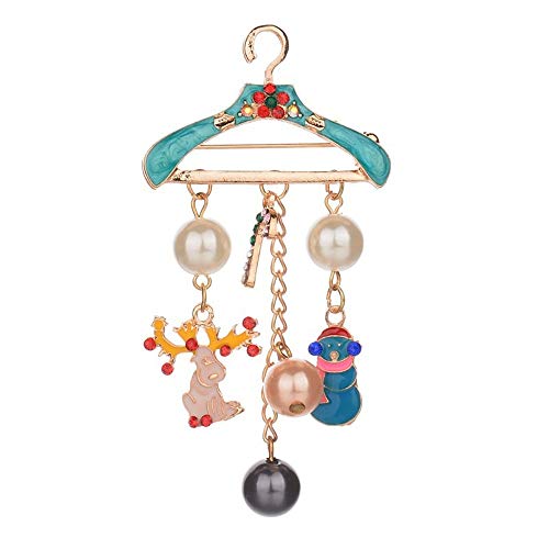 Preisvergleich Produktbild LISHUAIEN Weihnachtsmann Weihnachtsbaum Socken Socken Hut Strass Frauen Brosche Geschenke