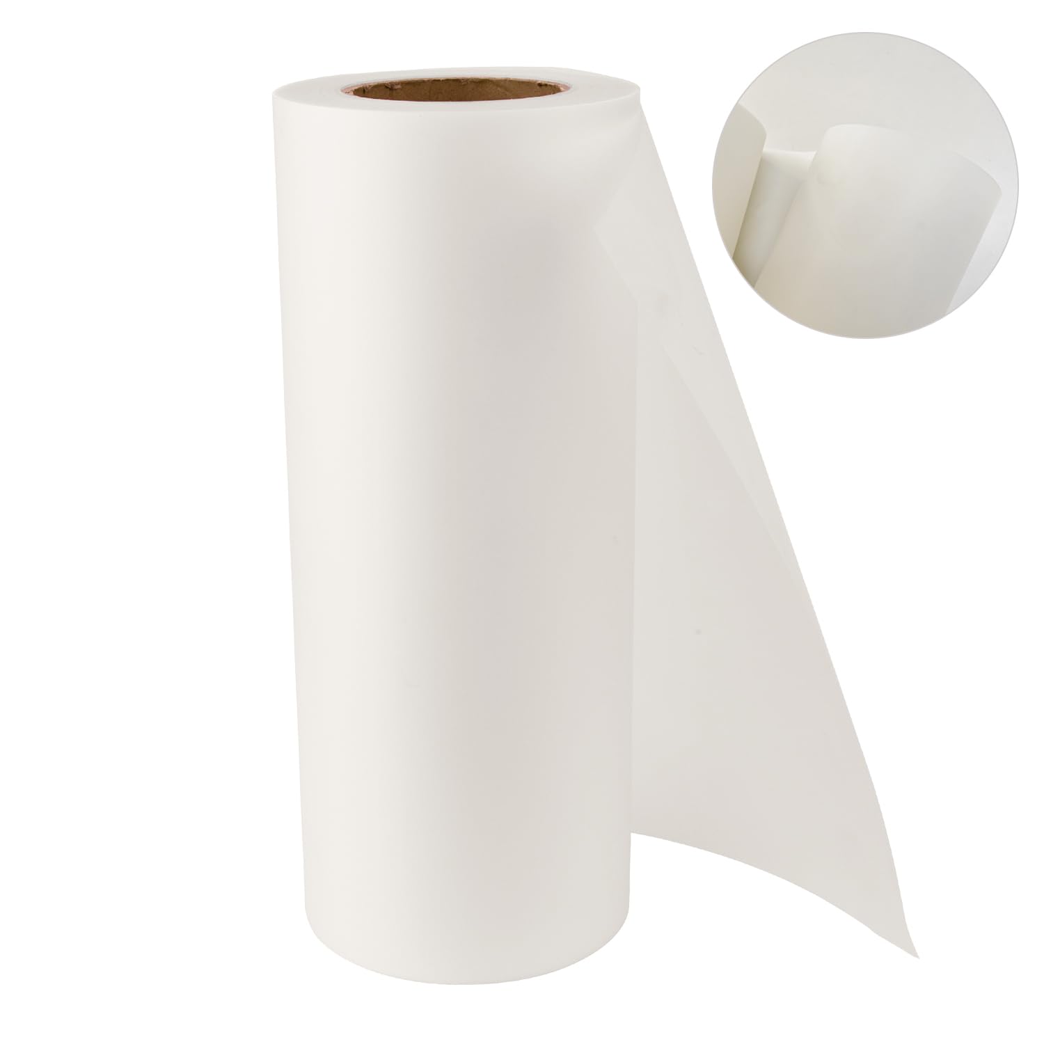 DTF Transfer Film Roll 13" x 328ft,Double Sided Matte Clear PreTreat PET Heat Transfer Paper, Cold and Hot Peel, Direct to Film for T-Shirts Textile