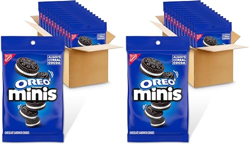 Image of OREO Mini Chocolate Sandwich Cookies, Original Flavor, 12-3 oz Big Bags (Pack of 2)