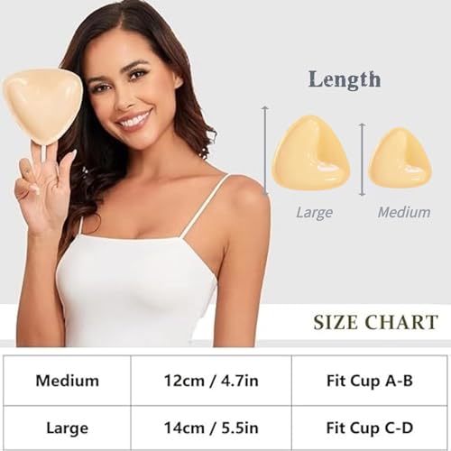 Image of DEPOVOR Ultra Boost Inserts Double-Sided Adhesive Pads Sticky Bikini Padding Inserts for Sports Bra Swimsuit