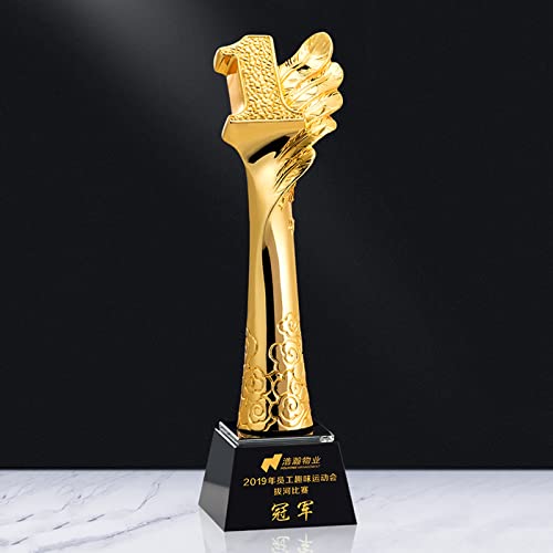 Troféu personalizado, troféu de prêmio personalizado de arte, texto de logotipo personalizado com ja