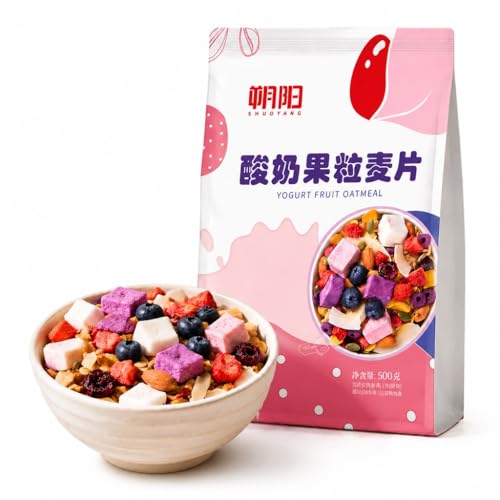 Muesli al horno sin frito granola de 500g con fruta para energía matutina