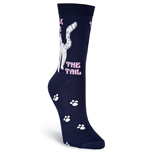 K. Bell Women's Fun Cat Lovers Crew Socks-1 Pairs-Cool & Cute Wordplay Novelty Gifts