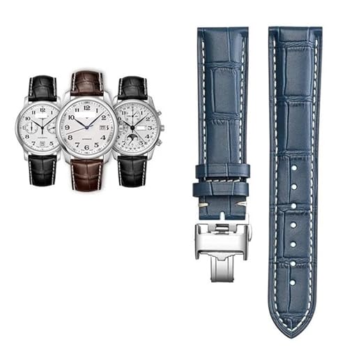 Bracelet en cuir de veau 20mm pour montre maître L2.628 afin de remplacer l'usure
