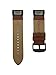 LDFAS Leather Band Compatible for Fenix 7X/6X/5X Plus Band, 26mm Leather Quick Fit Watch Strap Compatible for Garmin Fenix 7X/6X Pro/5X Plus/3 HR/Descent Mk1 Smartwatch, Brown/Black