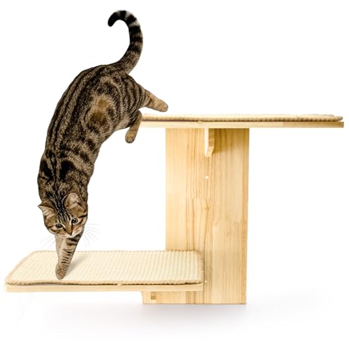 Cat Wall Shelves, Wall Mount Adult Cat Tree with 2 Steps 2 Sisal ...
