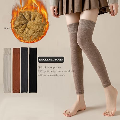 Changyexi S-01 Warm Leg Warmers,4 Pairs-Women'S Winter Thigh High Stockings & Knee High Socks thumb #2