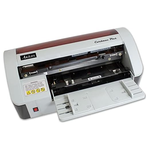 Akiles ACMP Model CardMac Plus Electric and Manual Business Card Slitter, 350 GSM Max Slitting Capacity, 10 Cards Per Sheet, 30+ Cards Per Min Speed