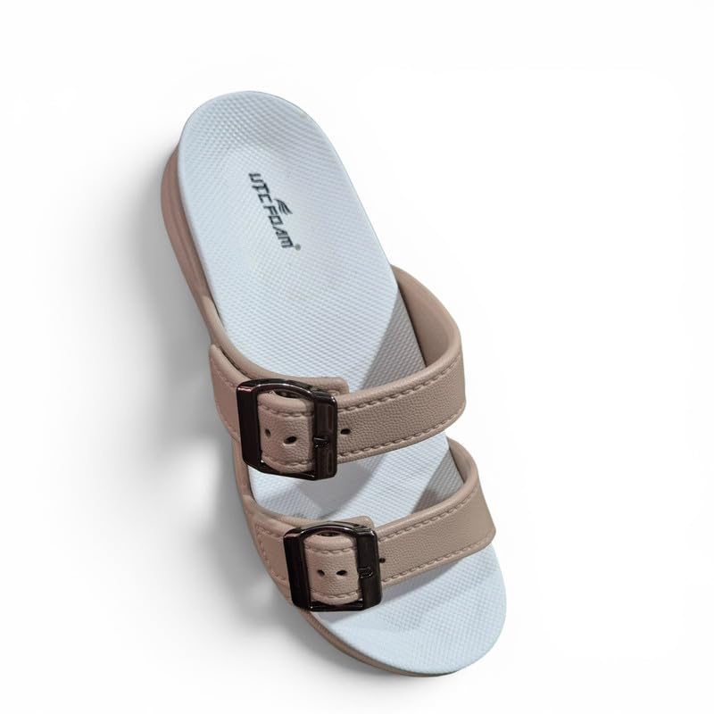 Women's Slide Sandals | Lightweight Cushioned Comfort Slippers | Anti-Slip Open Toe Flats | Casual Indoor Outdoor Slides-picture-23