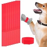 ibasenice 10 Unidades Correas Protectoras Antideslizantes para Patas de Perro en Color Rojo, Ajustables para Botas y Calcetines, Diseño Antifall para Uso en Condiciones de Lluvia y Nieve