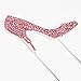 LINGTEER High Heel Pink Rhinestone Crystal Cake Topper Perfect for Birthday Wedding Anniversary Gift Keepsake Sparkle Party Decoration
