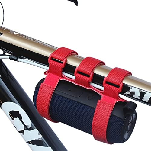 Portable Bike Speaker Mount, Adjustable Speaker Strap, Universal Bicycle Handlebar Soundbar Holder，Anti Skid and Shockproof Speaker Belt，for OontZ Angle 3 /JBL Speakers/Water Bottle on Golf Cart/Boat