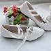 Imagen de Jamron Mujer Elegante Encaje Bordado Plano Blanco Zapatos de Novia con Perlas SN070427 EU40