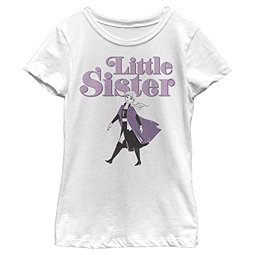 T-shirt fille col rond Disney Frozen 2 blanc fini les vêtements inconfortables