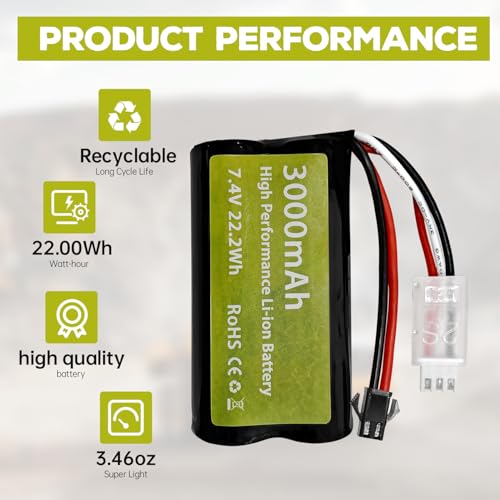 Batteries 2S 7.4V 15C haute capacité avec chargeur double malin