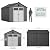 YITAHOME Outdoor Storage Shed 8x10 Ft, Plastic Storage Sheds with Floor, Lockable Doors, Windows, and Vents for Patio, Lawn, Backyard, Large Garden Storage for Bikes, Mowers, and Garden Tools, Black